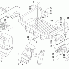Prowler XTX Rear body panel and cargo box assembly (steel blue / m4 ...