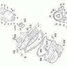 500 Manual Crankcase cover assembly