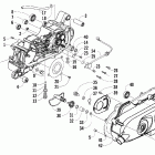 90 Utility Left crankcase and cover assembly