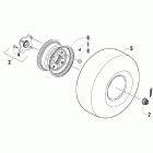 DVX 300 Rear wheel assembly