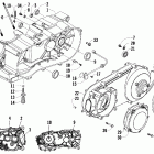 DVX 300 Left crankcase and cover assembly