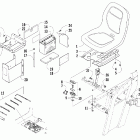 Prowler 650 XT Seat, battery, and tool kit assembly