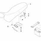 DVX 300 Seat, battery, and tool kit assemblies