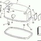 E25TEECB Engine cover -- evinrude