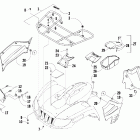 700 EFI Revised Front rack and headlight assemblies (le)