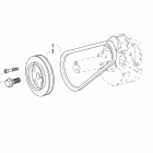 700 Diesel Drive pulley and alternator belt assembly