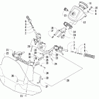700 TRV Handlebar and windshield assembly