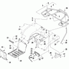 366 Задний багажник, подножки и фонарь