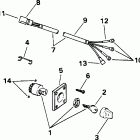 E115JKLEOC Ignition switch & cable - 85 models