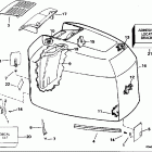 E225CZEOB Engine cover - johnson - 200tx, 200sl, 200cx, 225