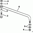 E88MSLEOS Steering link kit (without power trim & tilt)
