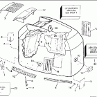 E200CXERK Engine cover - evinrude - 200 stl, 225stl