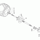 DVX 400 Right rear wheel assembly