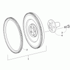 700 Diesel Flywheel and crown gear assembly