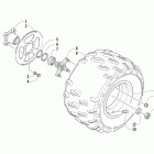 DVX 400 Left rear wheel assembly