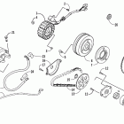 DVX 250 Starter motor and magneto assembly