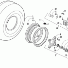 300 DVX Front wheels and brake assembly