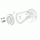 700 Diesel Drive pulley and alternator belt assembly