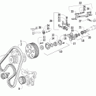 700 Diesel Cam pulleys, timing belt, and speed governor assembly