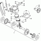 DVX 250 Поршни и коленвал