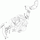 650 H1 TBX Корпус и патрубки охлаждения