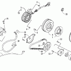 250 Utility Starter motor and magneto assembly