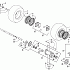 DVX 90 Rear wheel, axle, and brake assemblies