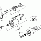 DVX 90 Starter motor and oil pump assemblies