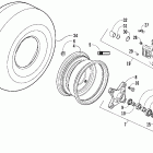 250 Utility Front wheels and brake assembly