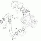 650 V-Twin FIS Корпус и патрубки охлаждения