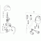 650 FIS Twin Throttle case and control switch assemblies
