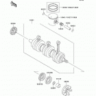 900 ZXi (JH900-A2) Коленвал и поршни