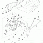 505 SX ATV CHASSIS Топливный бак, сидение