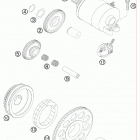 525 EXC ATV ENGINE Электрический стартер