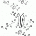 505 XC-F ENGINE Газо-распределительный механизм