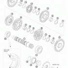 525 EXC ATV ENGINE Трансмиссия 2-контрпривод