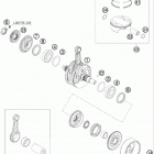 450 SX-F ATV ENGINE Коленвал и поршень