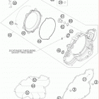 525 EXC ATV ENGINE Кожух сцепления