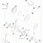 525 EXC ATV ENGINE Коленвал и поршень