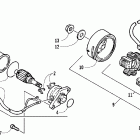 90 Magneto and starter motor assembly