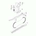 90 Y-12 Cam chain and tensioner assembly