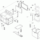 500 TRV Auto Storage box and battery assembly