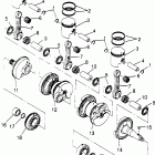 B964287 SLX 780 Crankshaft & piston slx 780 b964287 and  intl. slx 780 i...