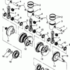 B964588 SLT 780 Crankshaft & piston slt 780 b964588 and  intl. slt 780 i...