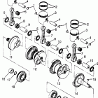 B954287 SLX 780 Crankshaft & piston  slx 780 b954287