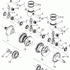 B954058 SL 650 Crankshaft & piston  sl 650 b954058