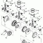 B944070 SL 750 Crankshaft & piston sl 750 b944070