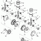 B934070 SL 750 Crankshaft & piston sl 750  /  b934070