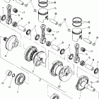 B924058 SL 650 Crankshaft and piston sl 650 / b924058