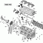 230 Wake, 2 x 255 HO Головка цилиндров